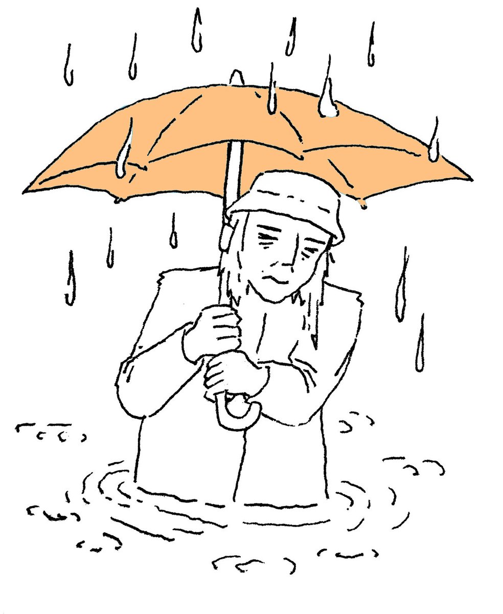 Parapluie inondé