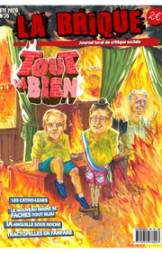 Arnaud Deslandes, Stéphane Baly et Xavier Bertrand sourient dans une maison enflammée.